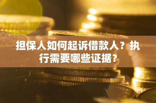 济南担保人如何起诉借款人？执行需要哪些证据？