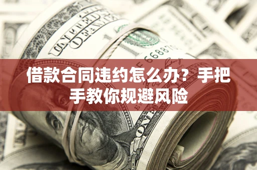 济南借款合同违约怎么办？手把手教你规避风险