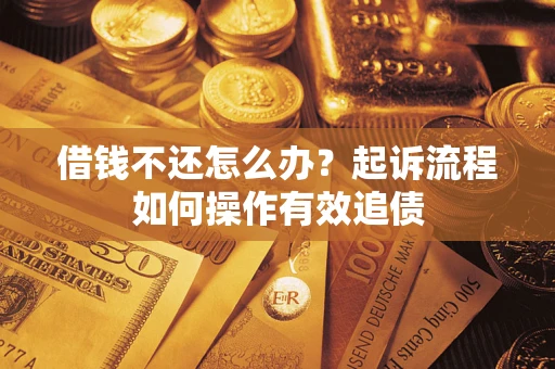 济南借钱不还怎么办？起诉流程如何操作有效追债