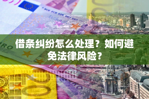 济南借条纠纷怎么处理？如何避免法律风险？